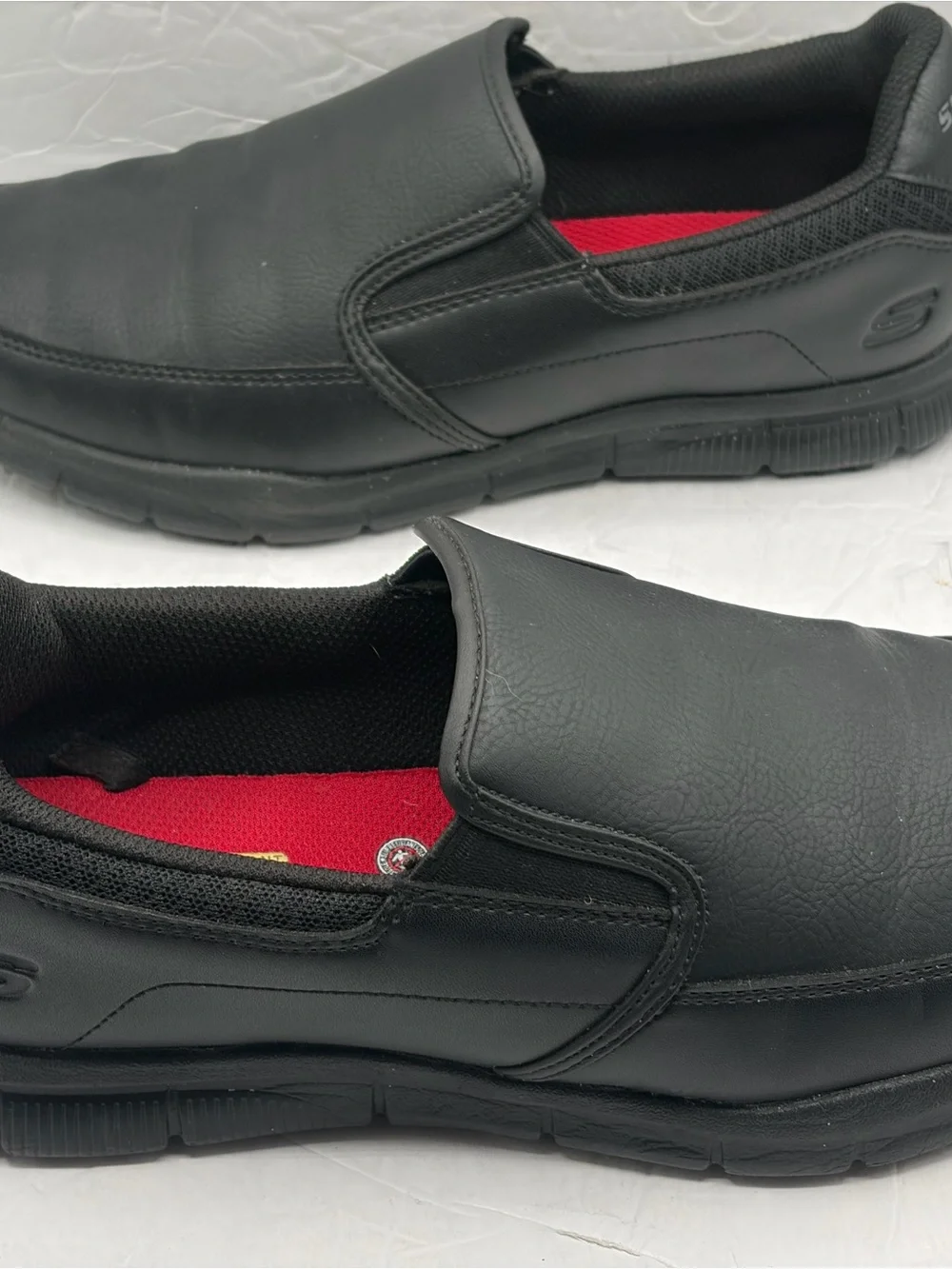 Skechers Work Relaxed Fit Nampa Groton Slip Resistant Shoes Black Men’s Size 9 W